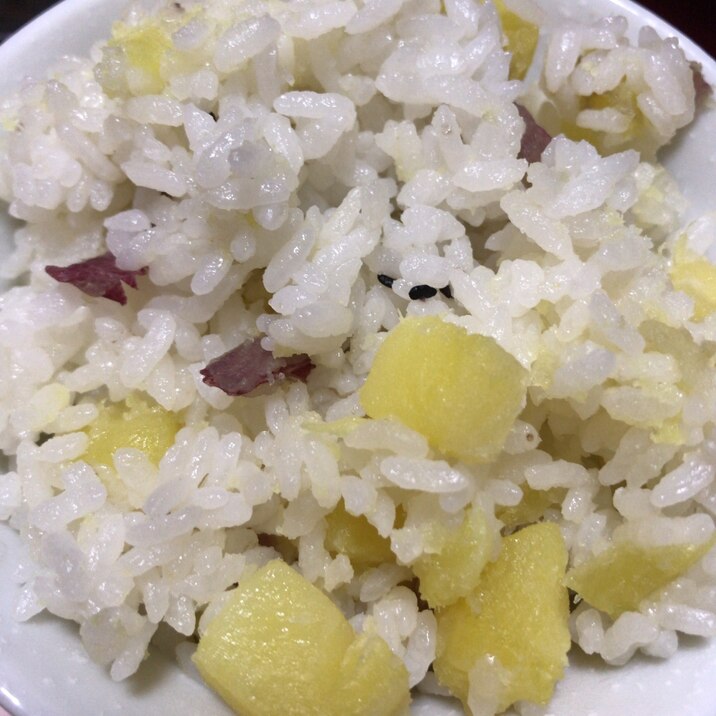 炊飯器でさつまいもごはん